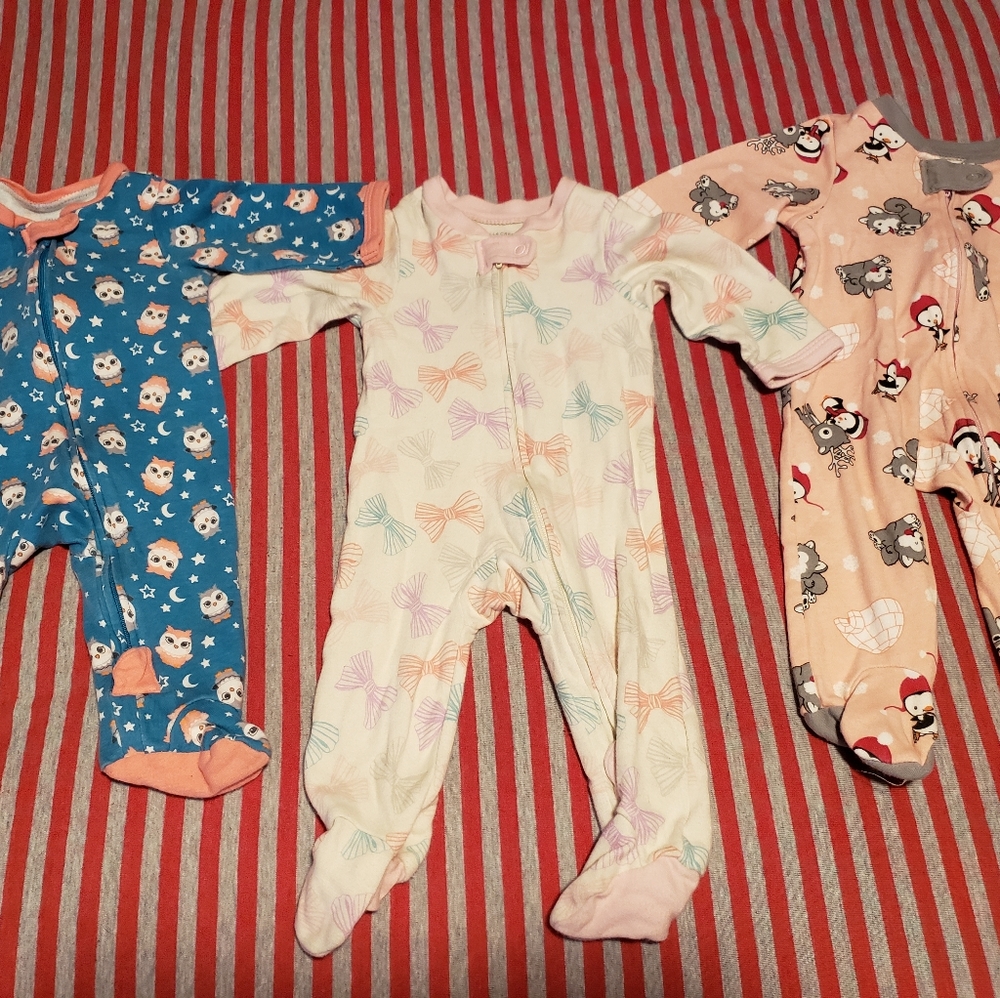 Baby girl 0-3 month sleepers